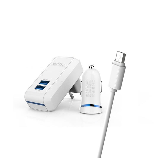 Pacote de rede e carregador de carro AC118 2.1A - inclui Cabo Micro USB - Default Title