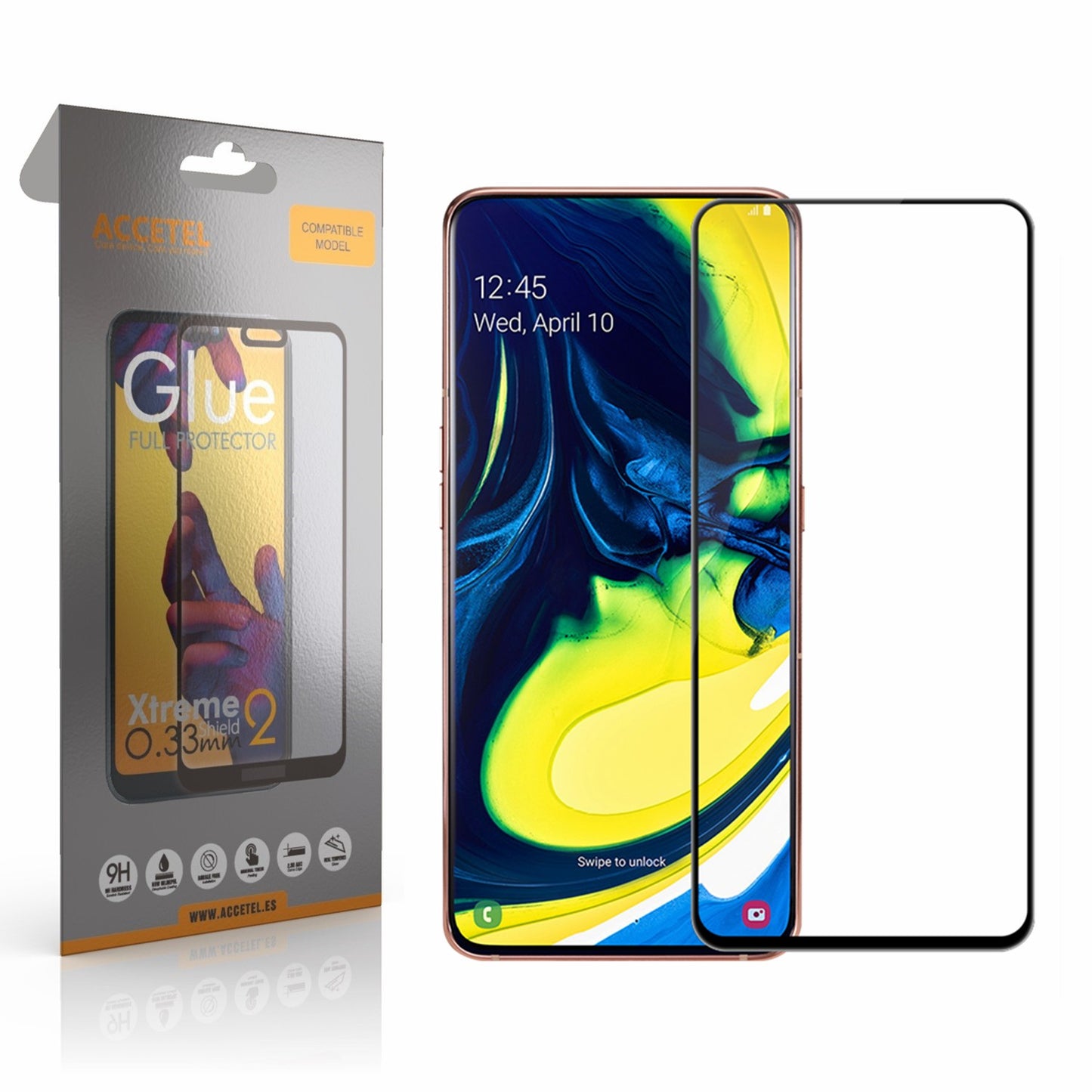 Película de Vidro 2D Full Glue - Samsung Galaxy A90 Preto - Default Title