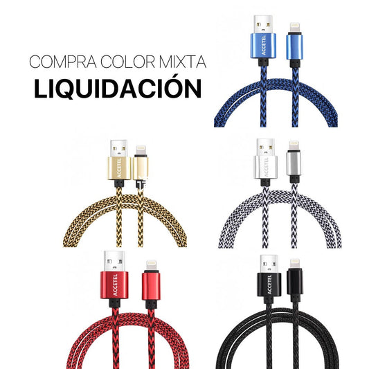 Cabo de Dados USB trançado de metal e nylon Lightning