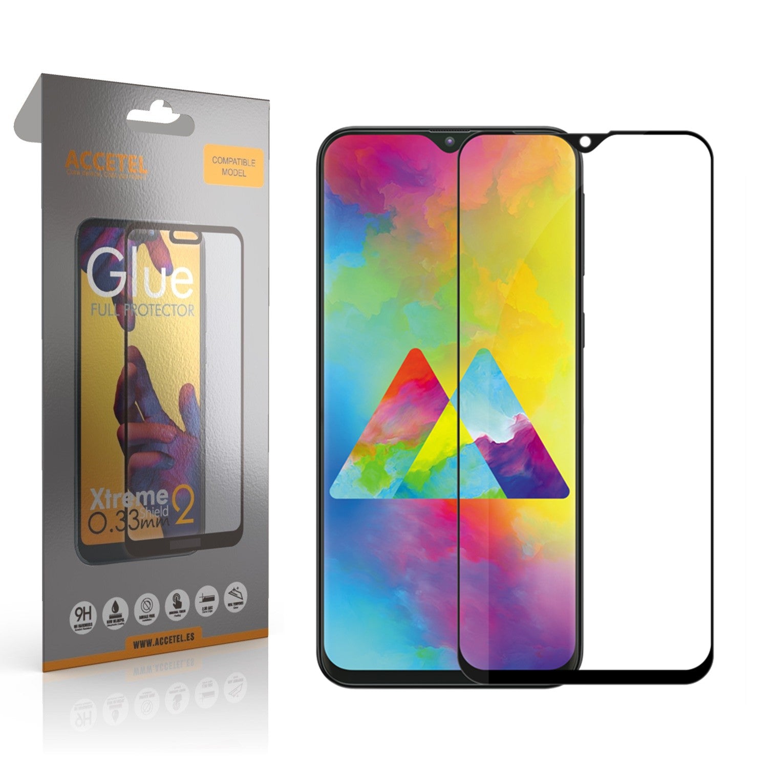 Película de Vidro 2D Full Glue - Samsung Galaxy M20 Preto - Default Title