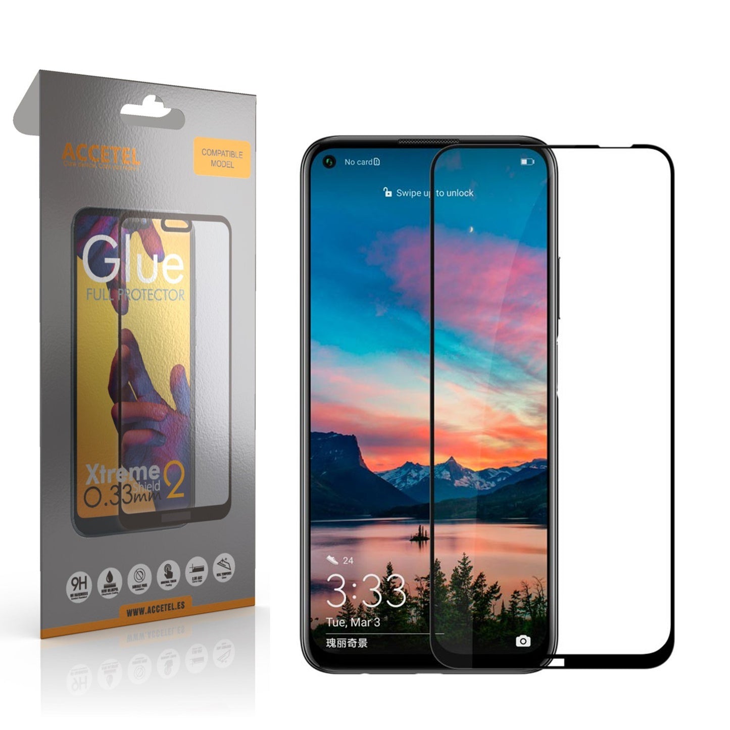 Película de Vidro 2D Full Glue - Huawei P40 Lite Preto - Default Title