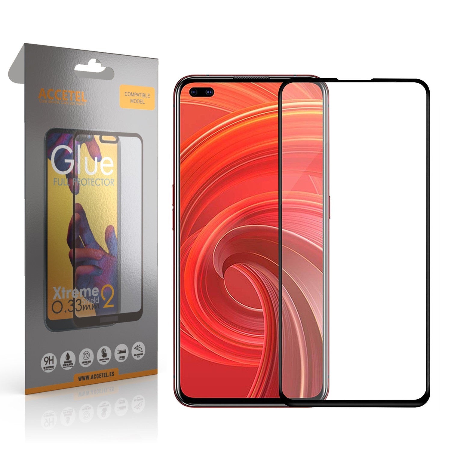 Película de Vidro 2D Full Glue - Realme X50 Pro Preto - Default Title