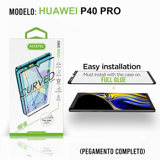 Película de Vidro Curvo Full Glue - Huawei P40 Pro Preto - Default Title
