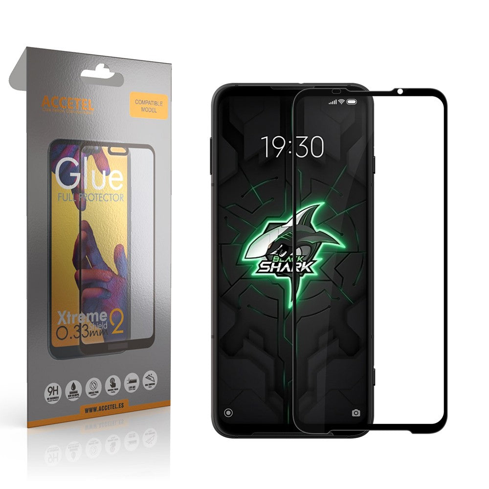 Película de Vidro 2D Full Glue Xiaomi Black Shark 3 Preto
