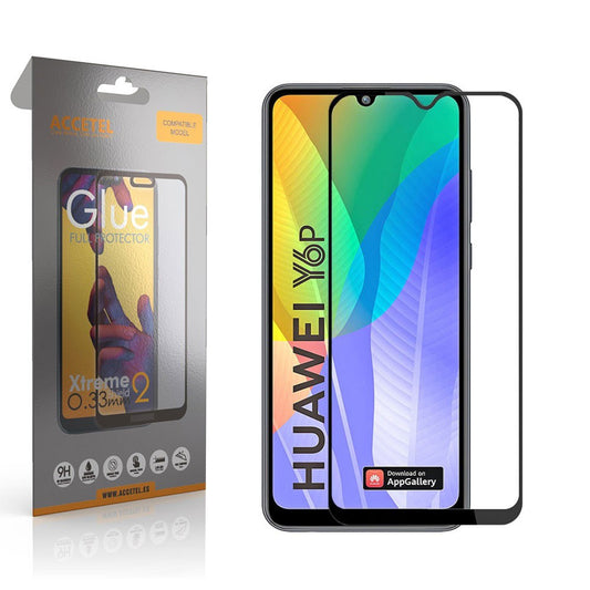 Película de Vidro 2D Full Glue Huawei Y6P Preto