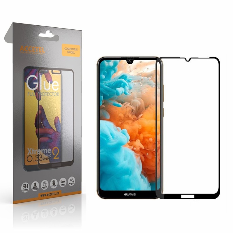Película de Vidro 2D Full Glue Huawei Y6S Preto