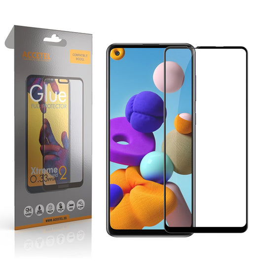 Película de Vidro 2D Full Glue - Samsung Galaxy A21S Preto - Default Title