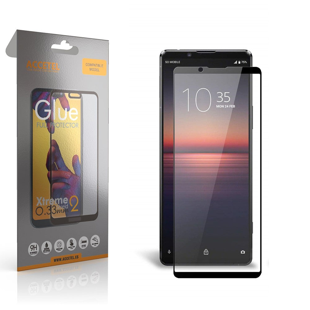 Película de Vidro 2D Full Glue Xperia 1II Preto