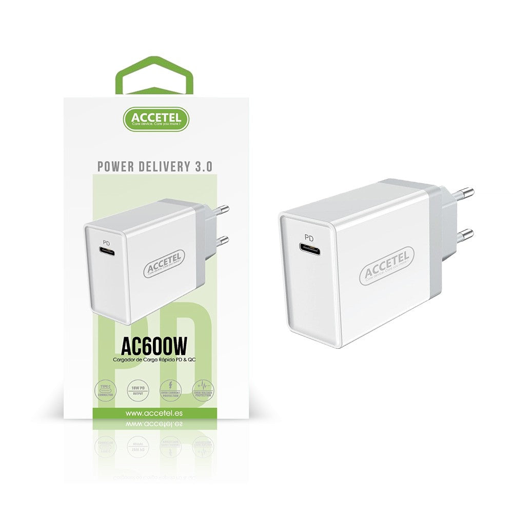 Carregador de Parede Carregamento Rápido USB-C PD 18W
