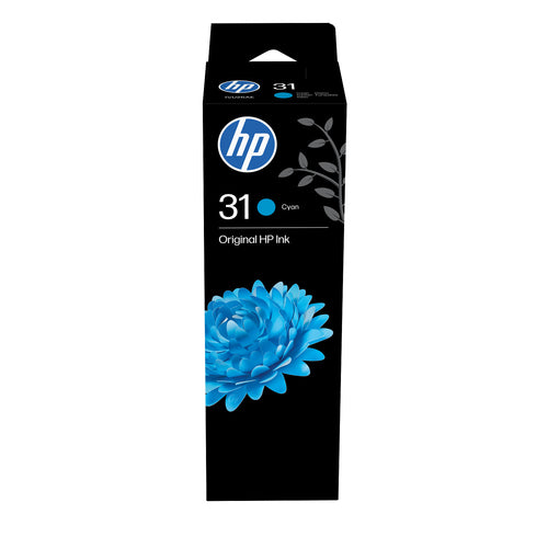 Garrafa de tinta original HP 31 Ciano