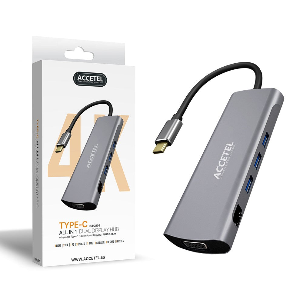 Adaptador USB-C 3.1 - HUB multifuncional 10em1 - Default Title