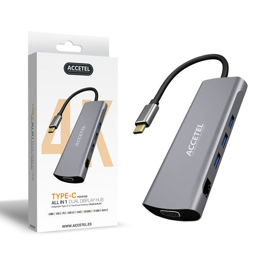 Adaptador USB-C 3.1 - HUB multifuncional 10em1 - Default Title