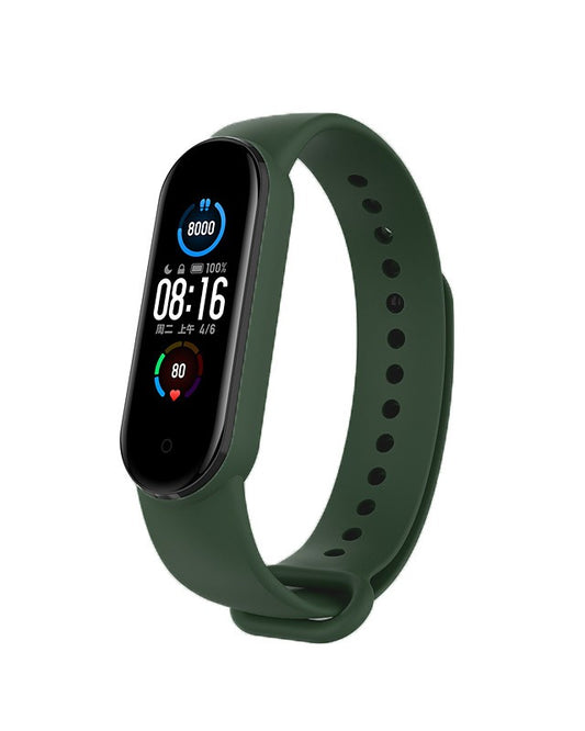 Correia de Silicone Mi Band 5 Verde Militar