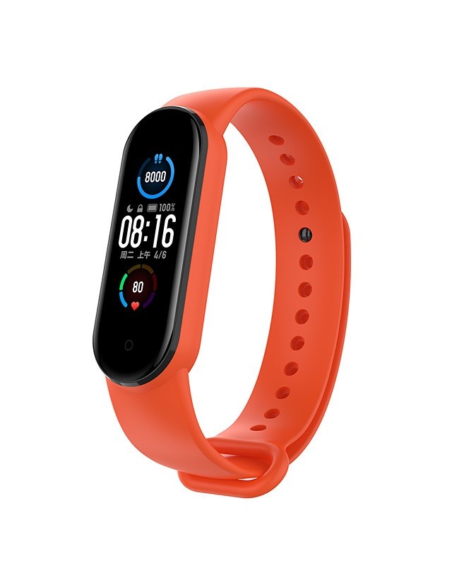 Correia de Silicone Mi Band 5 Vermelha