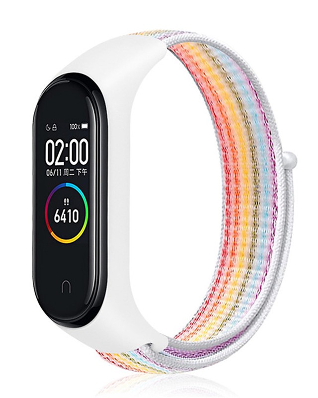 Correia de Nylon com Velcro Mi Band 5 Arco-Íris