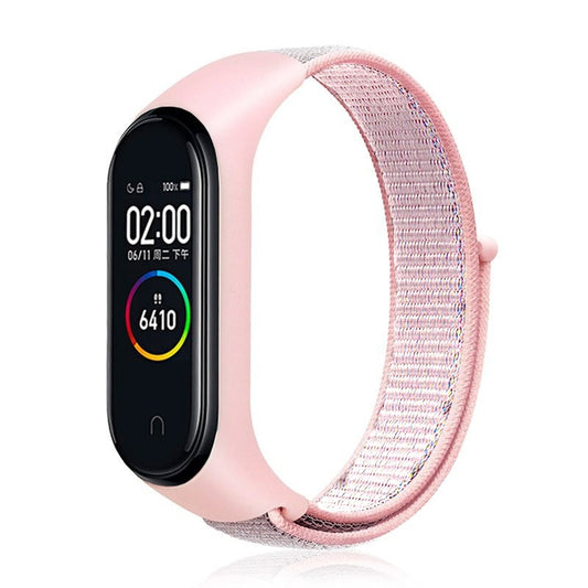 Correia de Nylon com Velcro Mi Band 5 Rosa