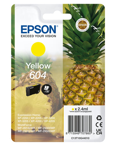 Cartucho de tinta original Epson 604 Amarelo