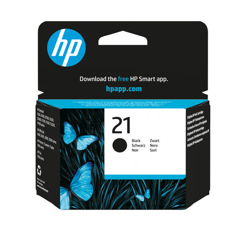Cartucho de tinta original HP 21 Preto