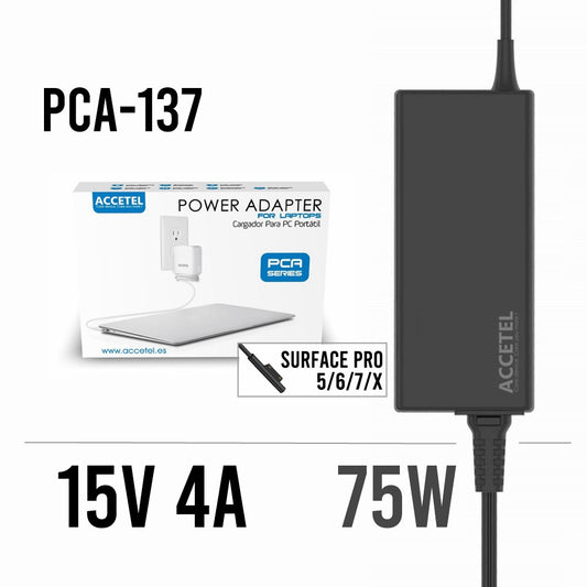 Carregador Surface Pro 3/4/5/6/7/X 15V 4A 5 Pinos 65W