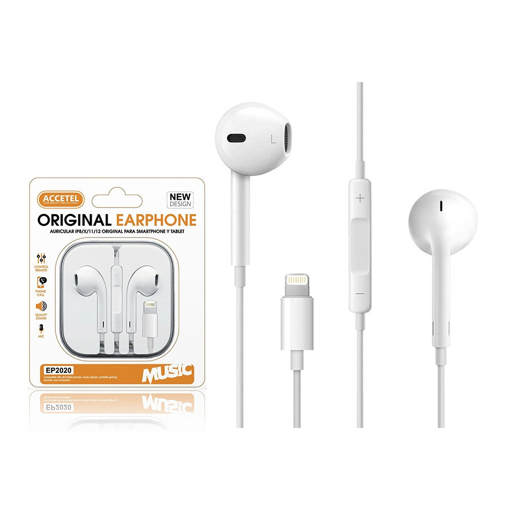 Auscultadores Estéreo White Lightning (conexão Direta Original)
