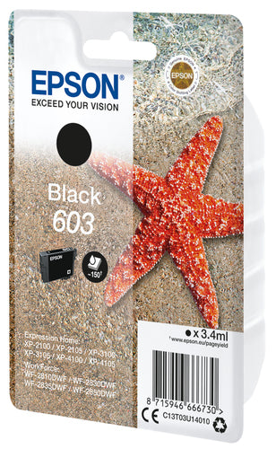 Cartucho de tinta original Epson 603 Preto