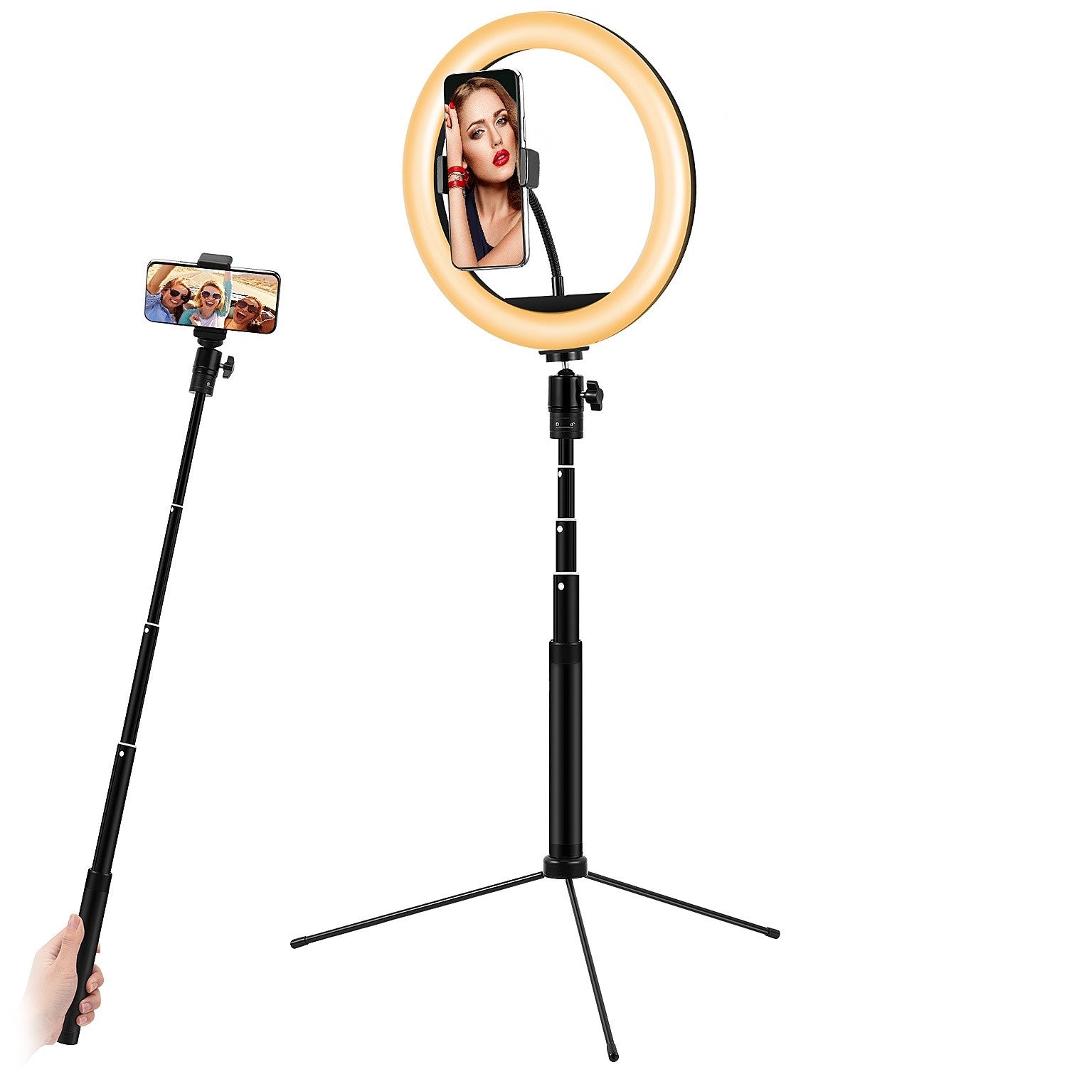 LK-A112 Haste de extensão de bastão de selfie de alumínio (Comprimento 19cm - 73.5cm )