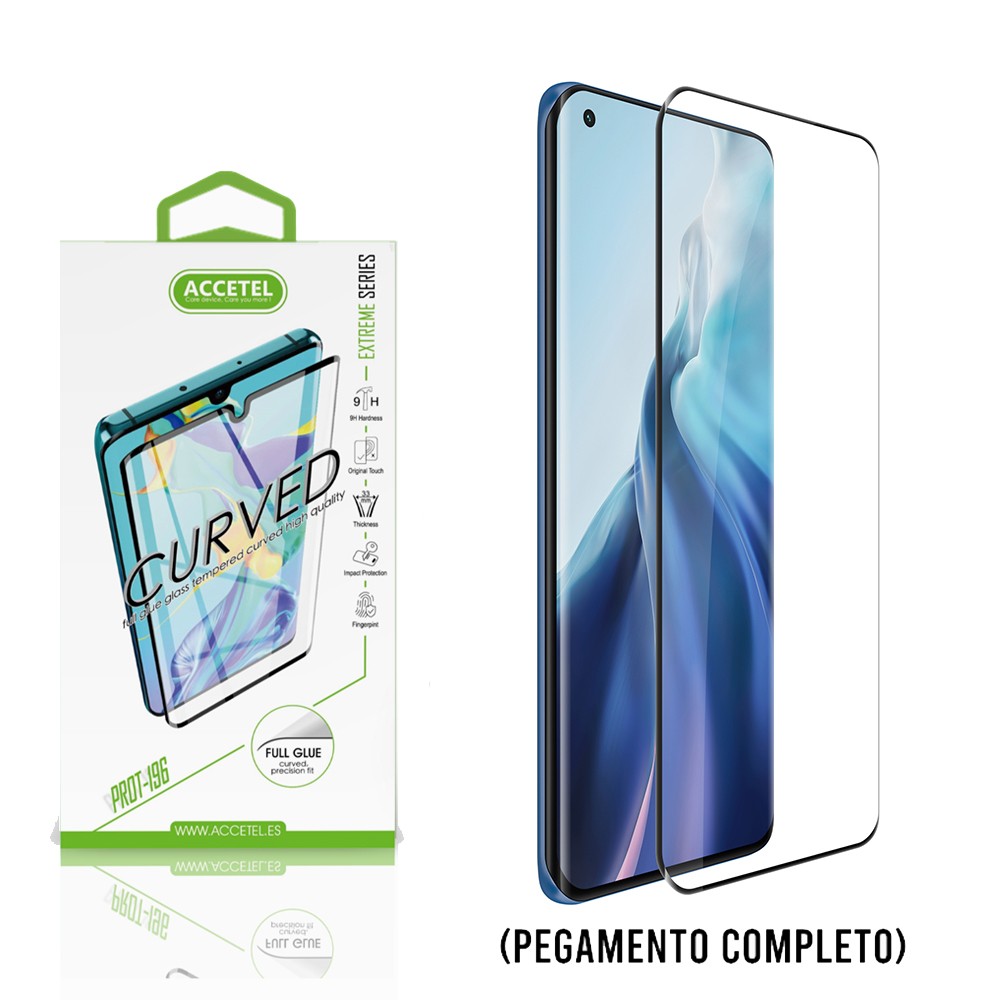 Película de Vidro Curvo Full Glue Xiaomi Mi 11 Preto