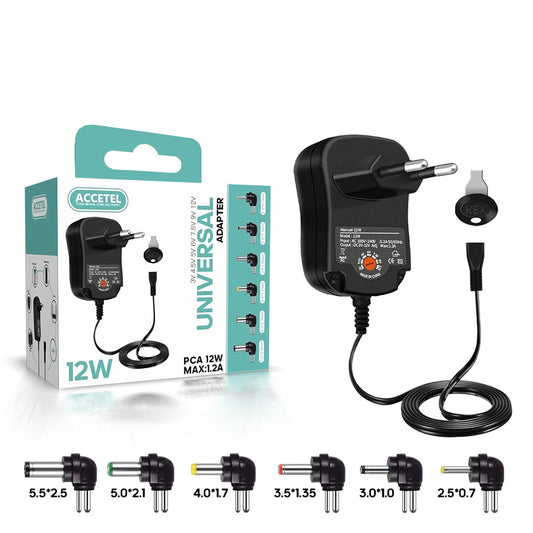 Carregador Universal de 12W de 3V-12V Máx. 1.2A