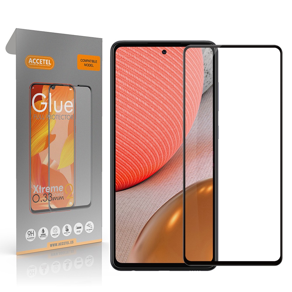 Película de Vidro 2D Full Glue - Samsung Galaxy A72 Preto - Default Title