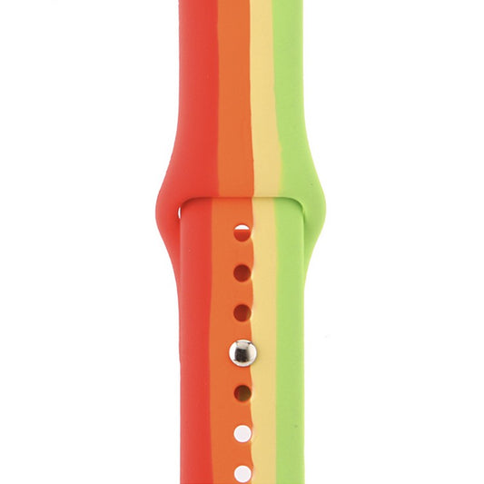 Correia Esportiva para Apple Watch 38 a 40mm Multicolor Vermelho/Laranja/Amarelo/Verde