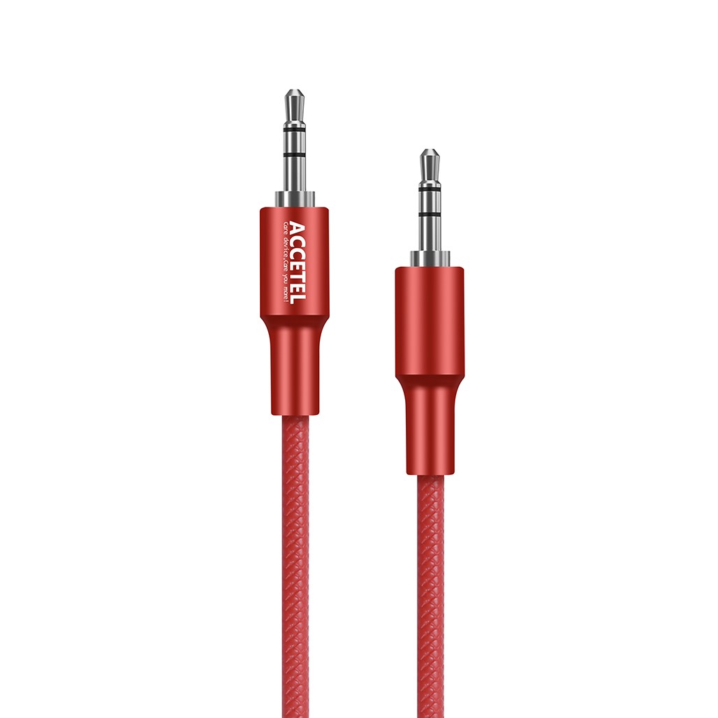 Cabo de Áudio com Conector 3.5mm M/M - Vermelho