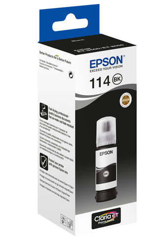 Garrafa de tinta original Epson 114 Preto