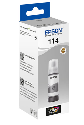 Garrafa de tinta original Epson 114 Cinzento