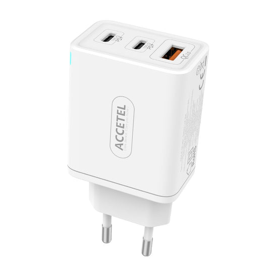 Carregador de Parede Carregamento Rápido USB-C PD Dual Tipo-C+USB QC3.0 65W - Default Title
