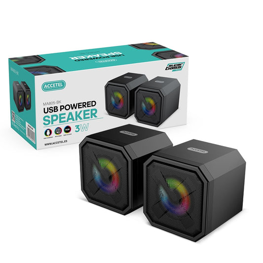 Alto-falante Multimídia Iluminação RGB 2.0 - Preto - Default Title