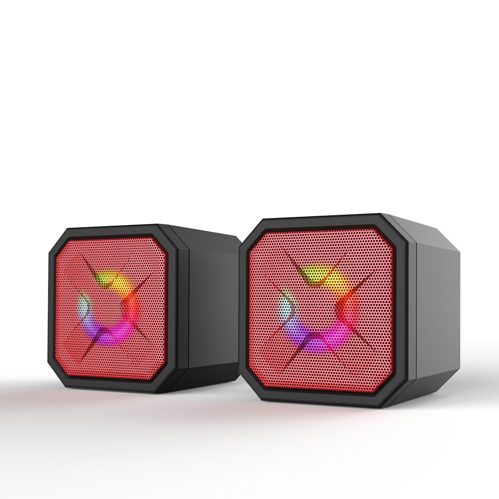 Alto-falante Multimídia Iluminação RGB 2.0 - Vermelho