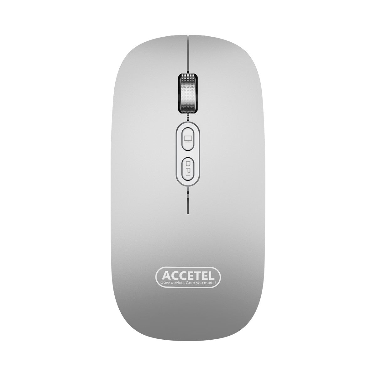 Rato Recarregável Sem Fio Bluetooth 5.2 RGB 2.4GHZ 800/1200/1600 DPI - Prata