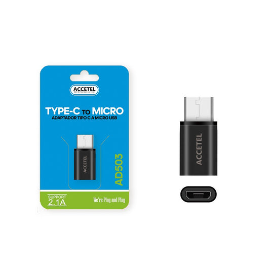 Adaptador Tipo-C para Micro USB - Preto