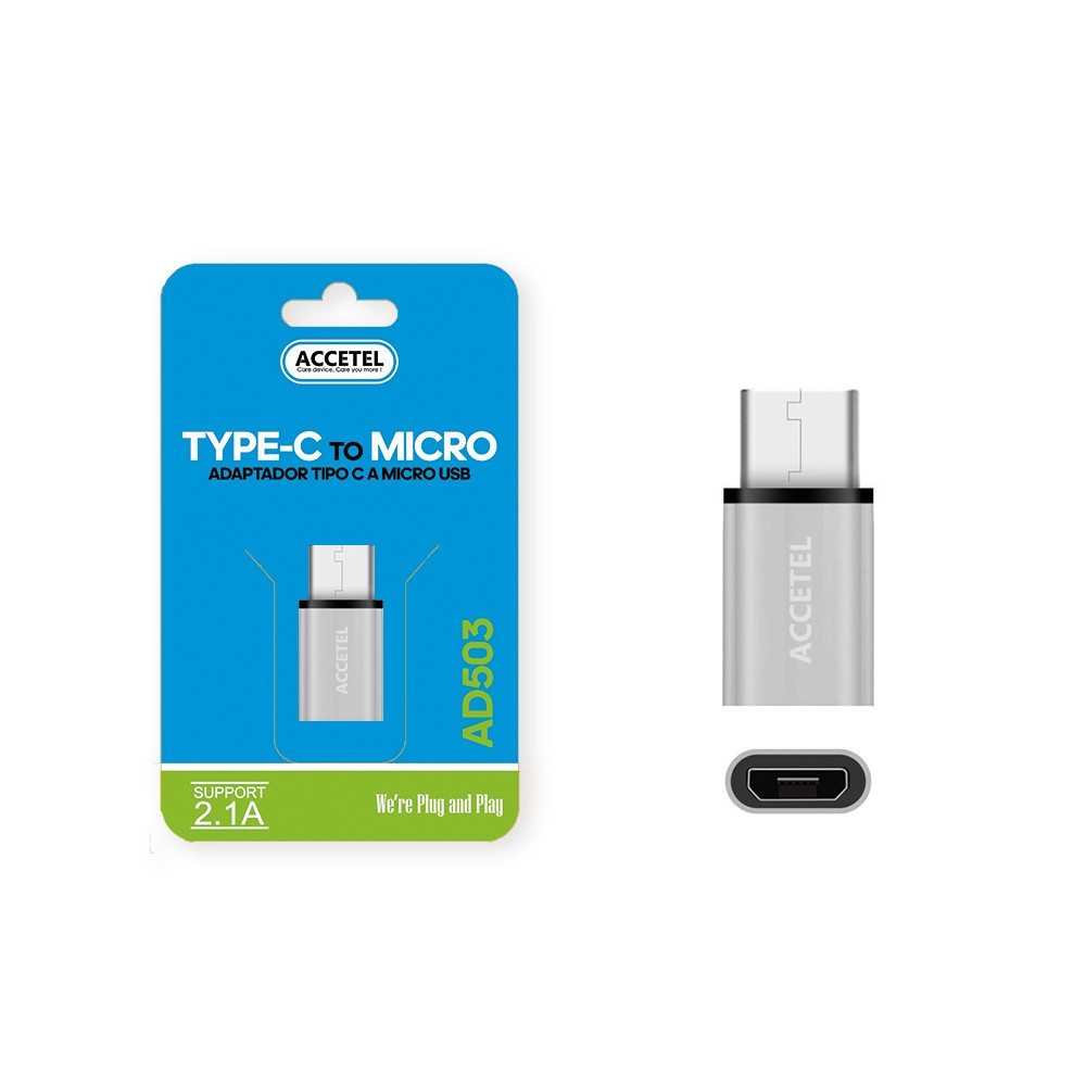 Adaptador Tipo-C para Micro USB - Prata