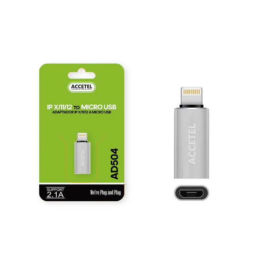 Adaptador Lightning para Micro USB - Prata