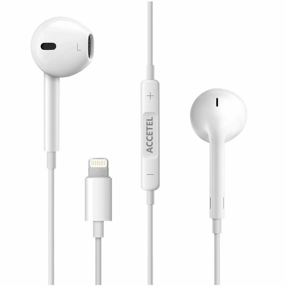 Auscultadores Estéreo Lightning com Microfone - Branco (Conexão Direta) - Default Title