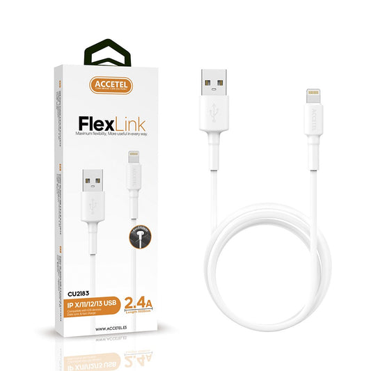Cabo de Dados TPE 2.4A - Lightning (1M) Branco