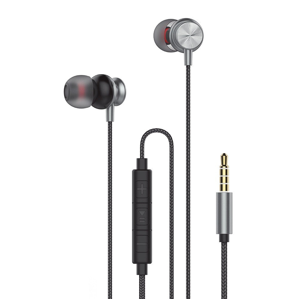 Auscultadores Estéreo 3.5mm com Microfone - Cinza - Default Title