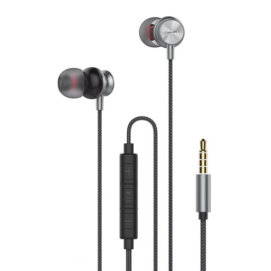 Auscultadores Estéreo 3.5mm com Microfone - Cinza - Default Title