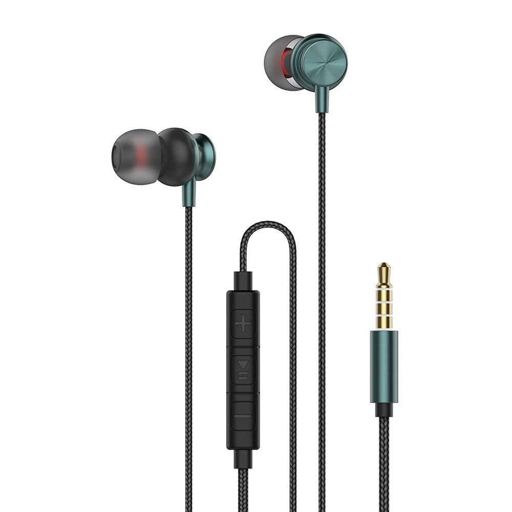 Auscultadores Estéreo 3.5mm com Microfone -Verde - Default Title