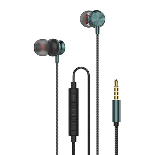 Auscultadores Estéreo 3.5mm com Microfone -Verde - Default Title
