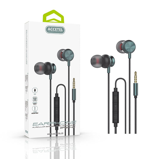 Auscultadores Estéreo 3.5mm com Microfone -Verde