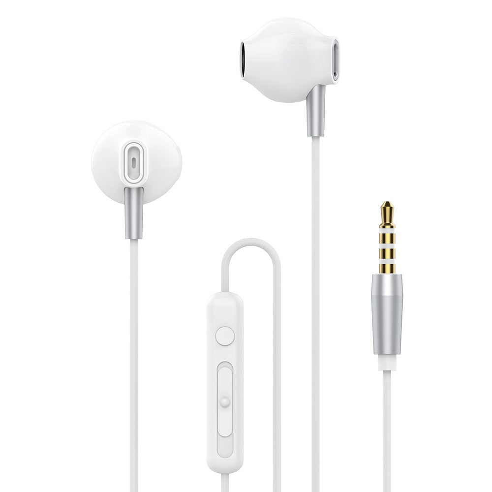 Auscultadores Estéreo 3.5mm com Microfone - Branco - Default Title