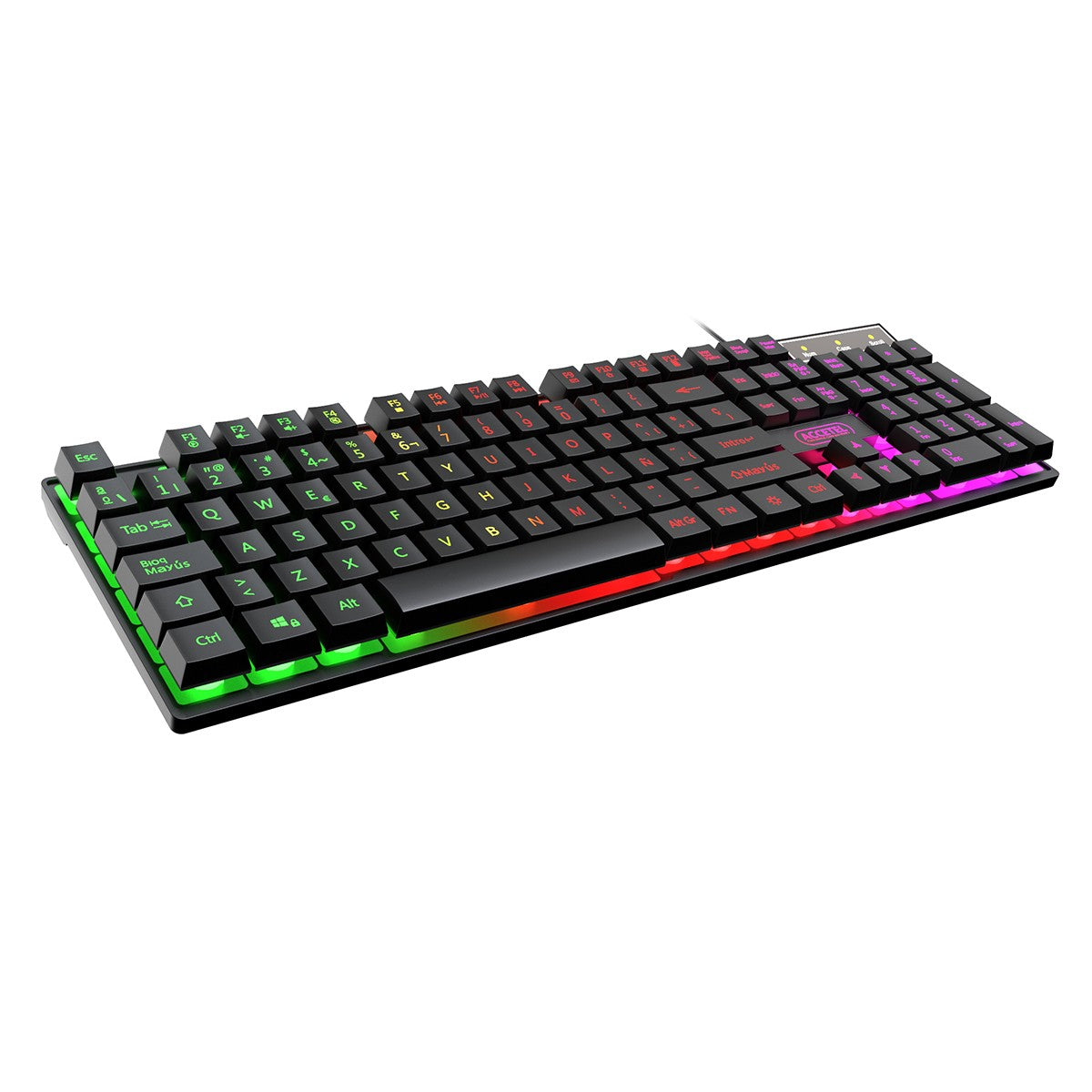 Teclado com Fio de Iluminação RGB - Preto