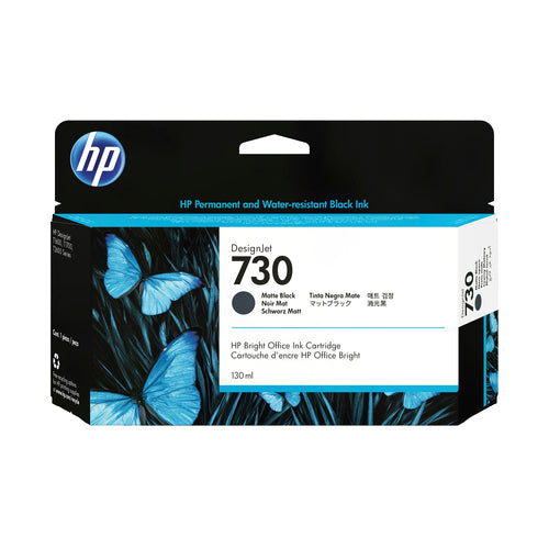 Cartucho de tinta original HP 730 Preto Mate
